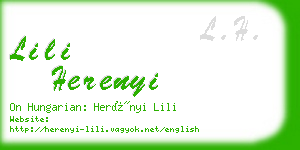 lili herenyi business card